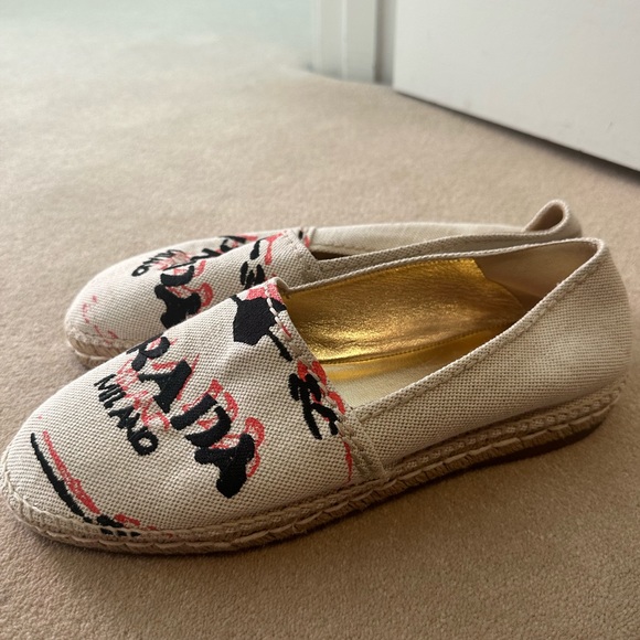 Prada Canvas Espadrilles Size 40 - Picture 1 of 7